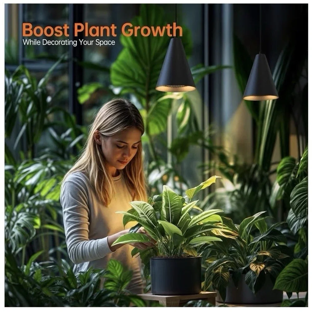 Bastrip 50W Double Head One Cord Grow Lights‎ For Indoor Plants Full Spectrum